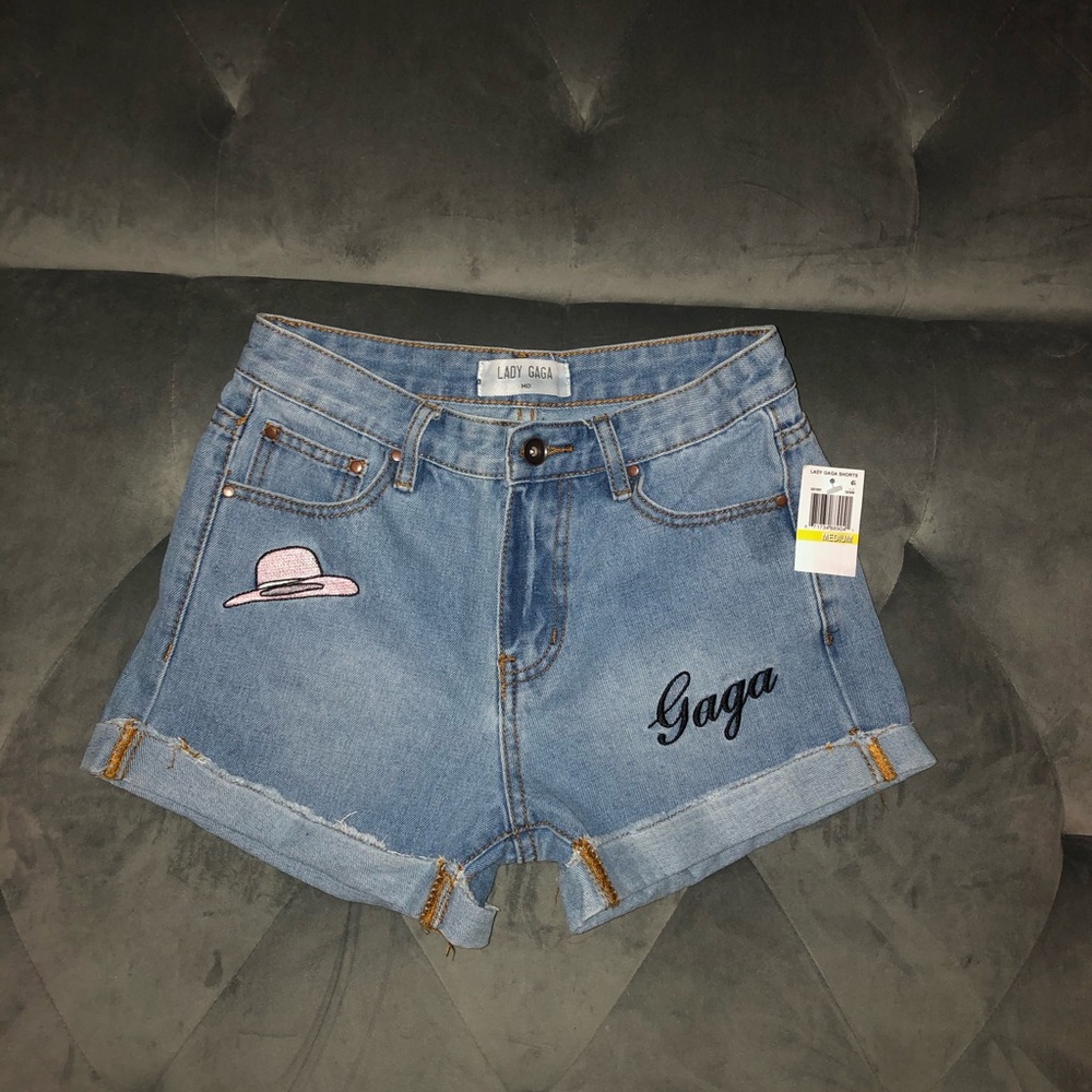Lady Gaga jean shorts